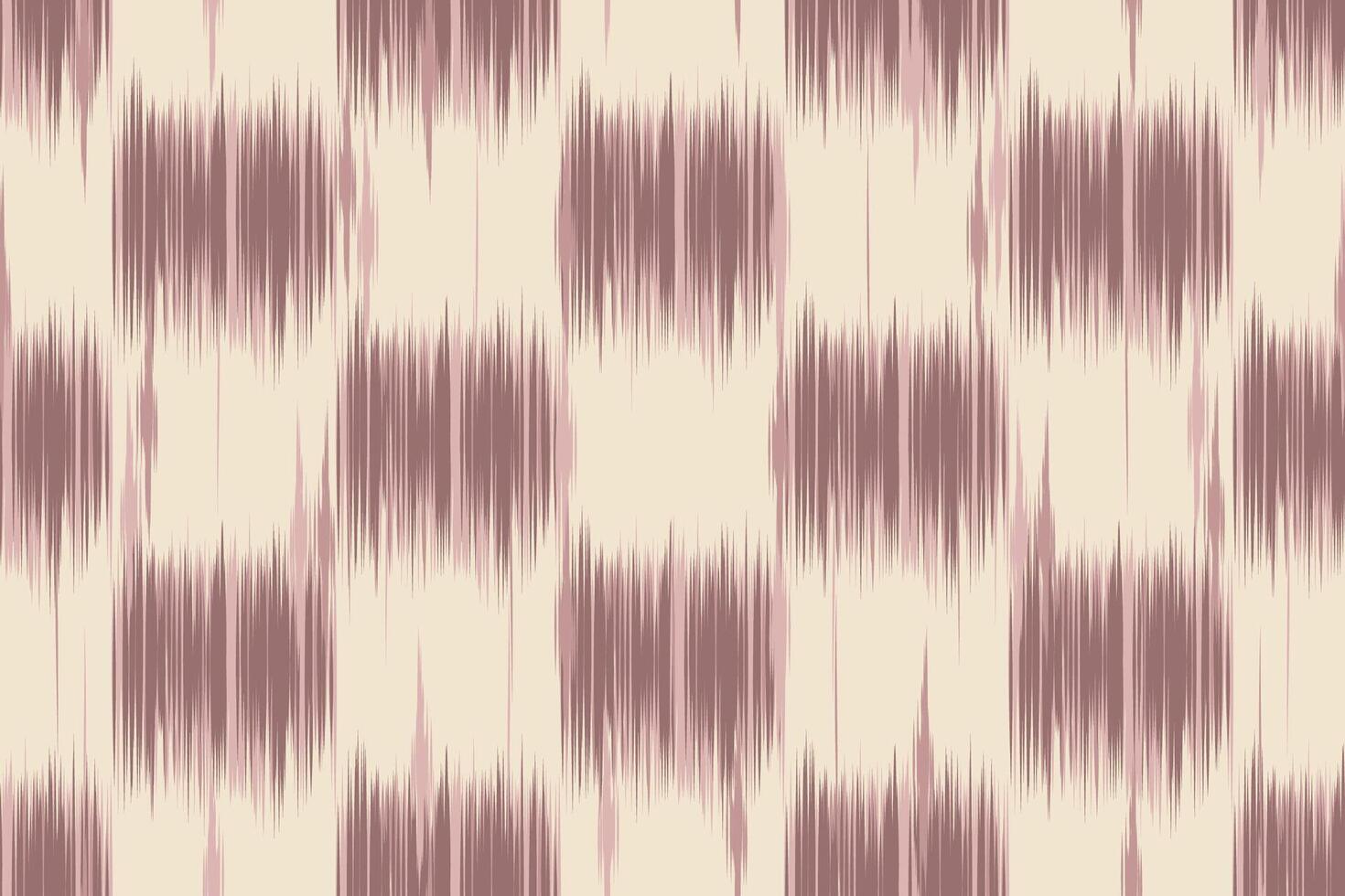 Seamless Traditional Ikat Pattern in Muted Mauve and Beige Tones Featuring Subtle Geometric and Abstract Motifs. Perfect for Textile Design, Wallpaper, and Home Decor with a Soft, Ethnic Vibe. vector