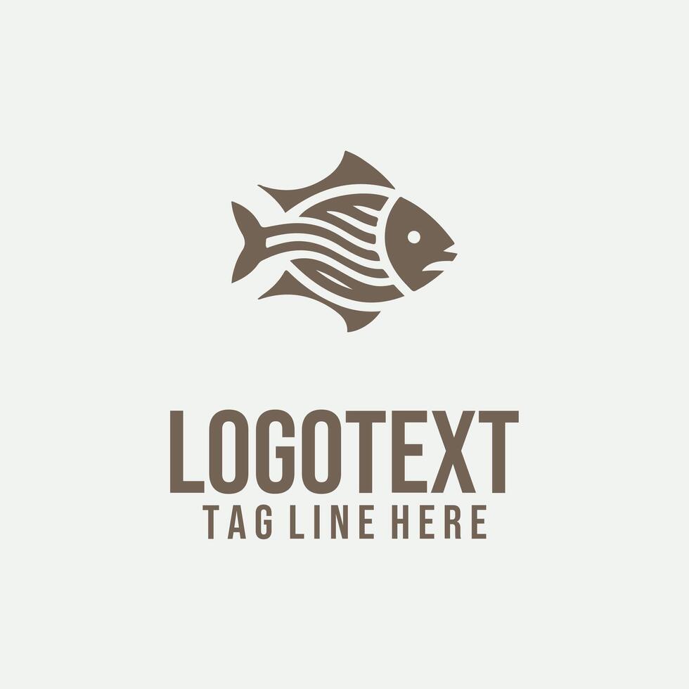 Fish logo design vector
