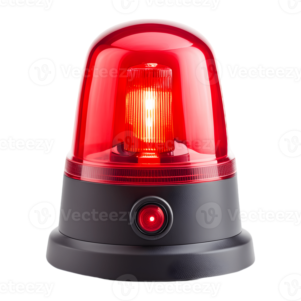 Red Siren Light Isolated on Transparent Background png