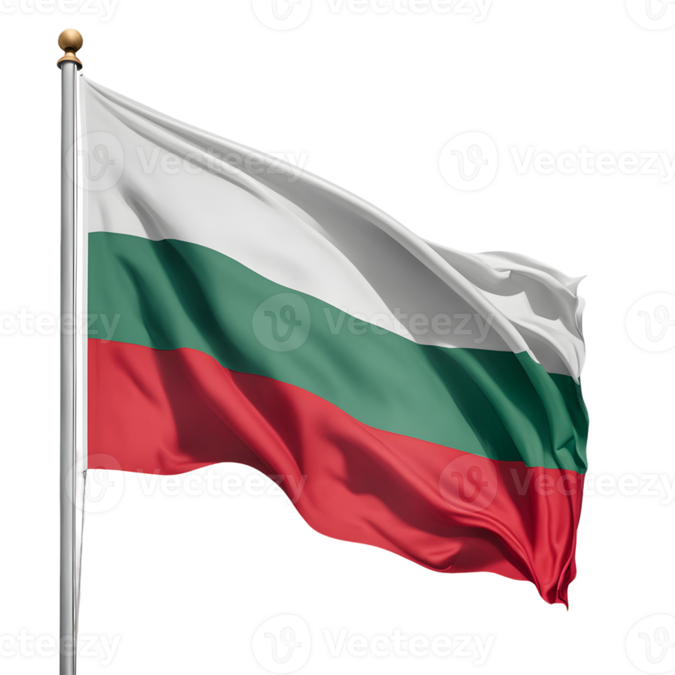 Bulgaria Flag Isolated on Transparent Background png