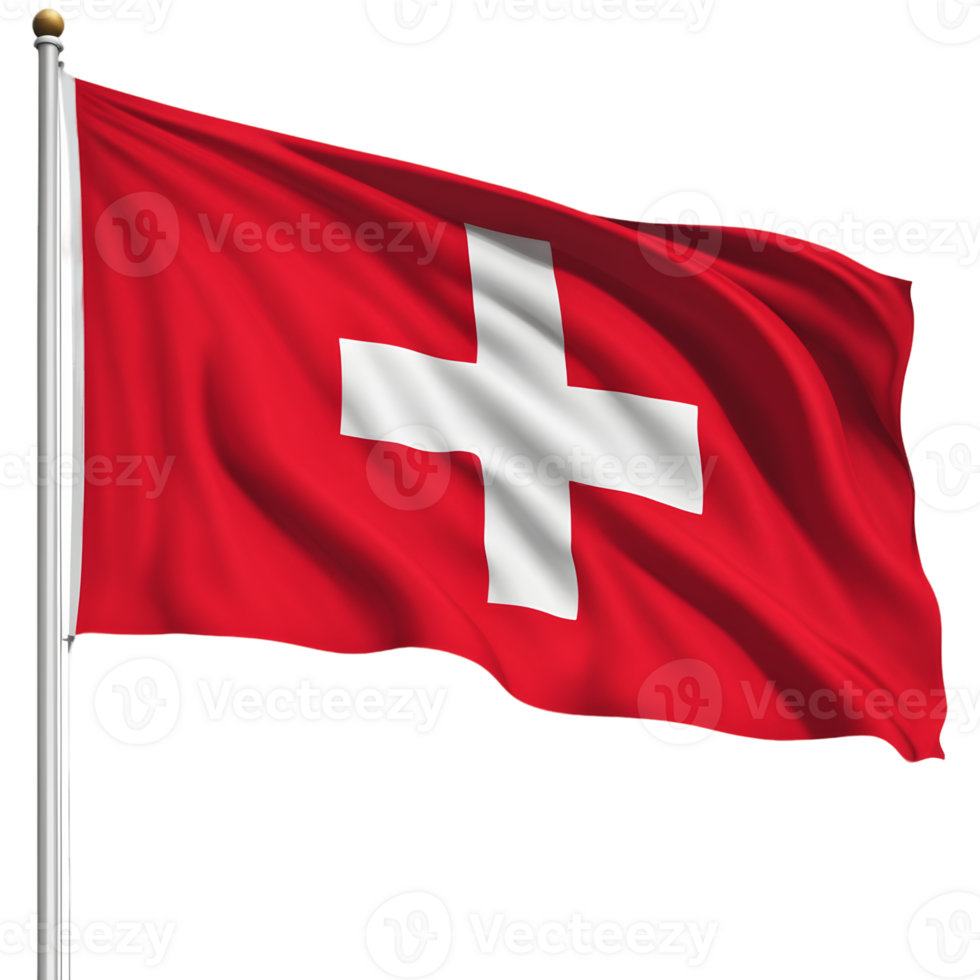 Switzerland Flag Isolated on Transparent Background png