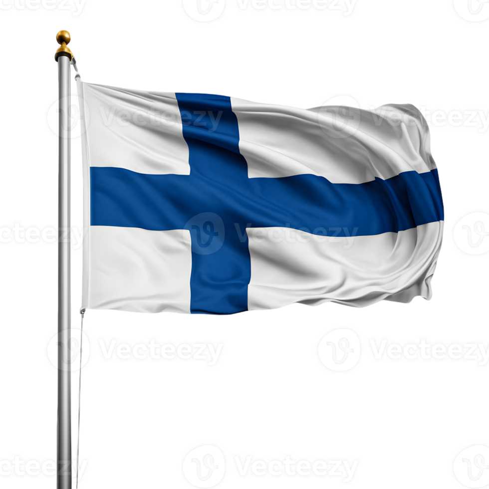 Finland Flag Isolated on Transparent Background png