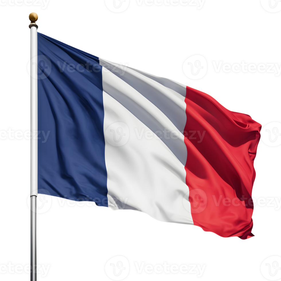 France Flag Isolated on Transparent Background png
