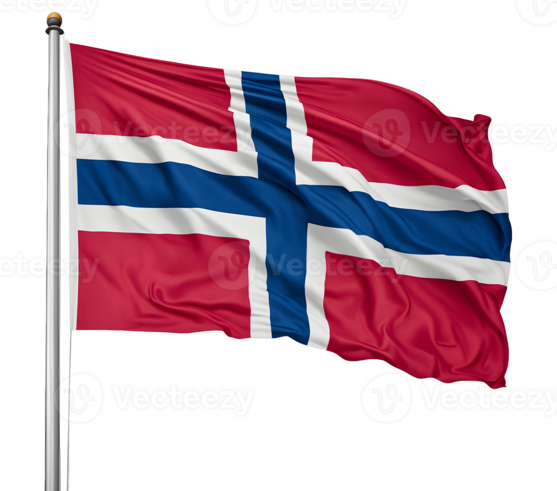 Norway Flag Isolated on Transparent Background png