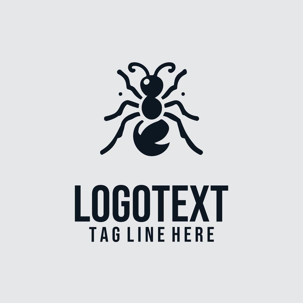 Ant logo design vector