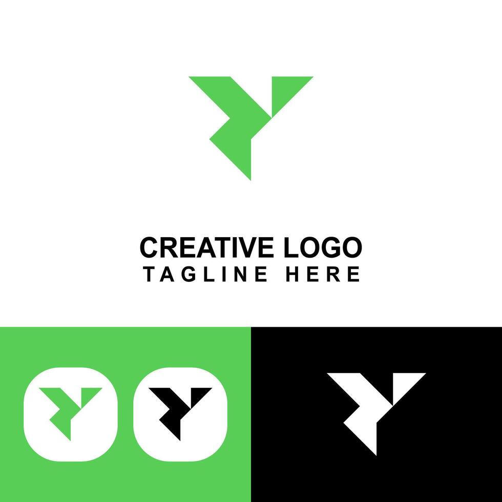 Amazing Y shape logo for company. vector