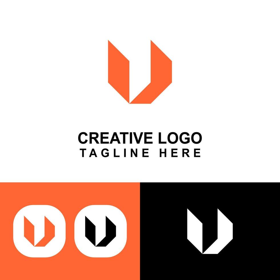 Modern U shape logo. Suitable for business signs, trademarks or companies. vector