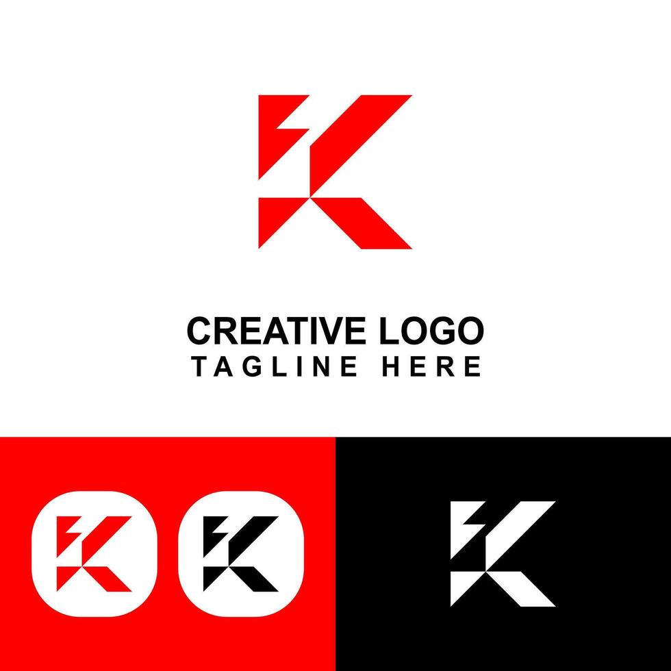 Logo symbol with letter K concept. vector