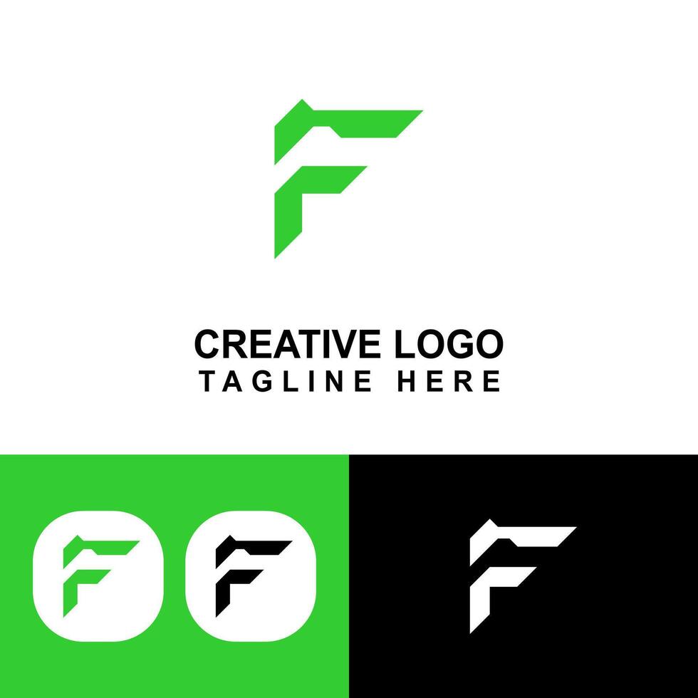 New F logo illustration suitable for companies. vector