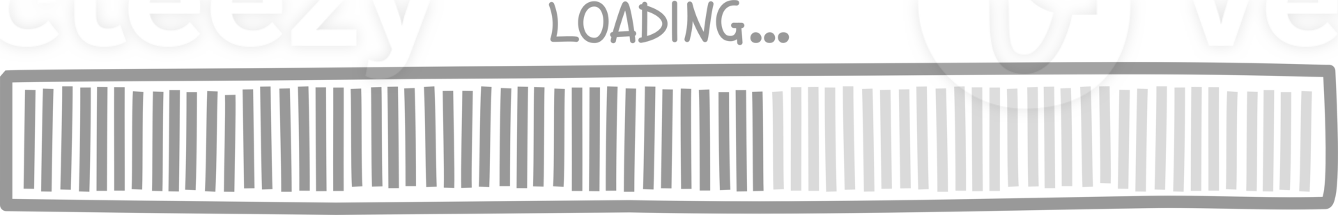 cute doodle hand draw loading bar counter computer battery, banner png