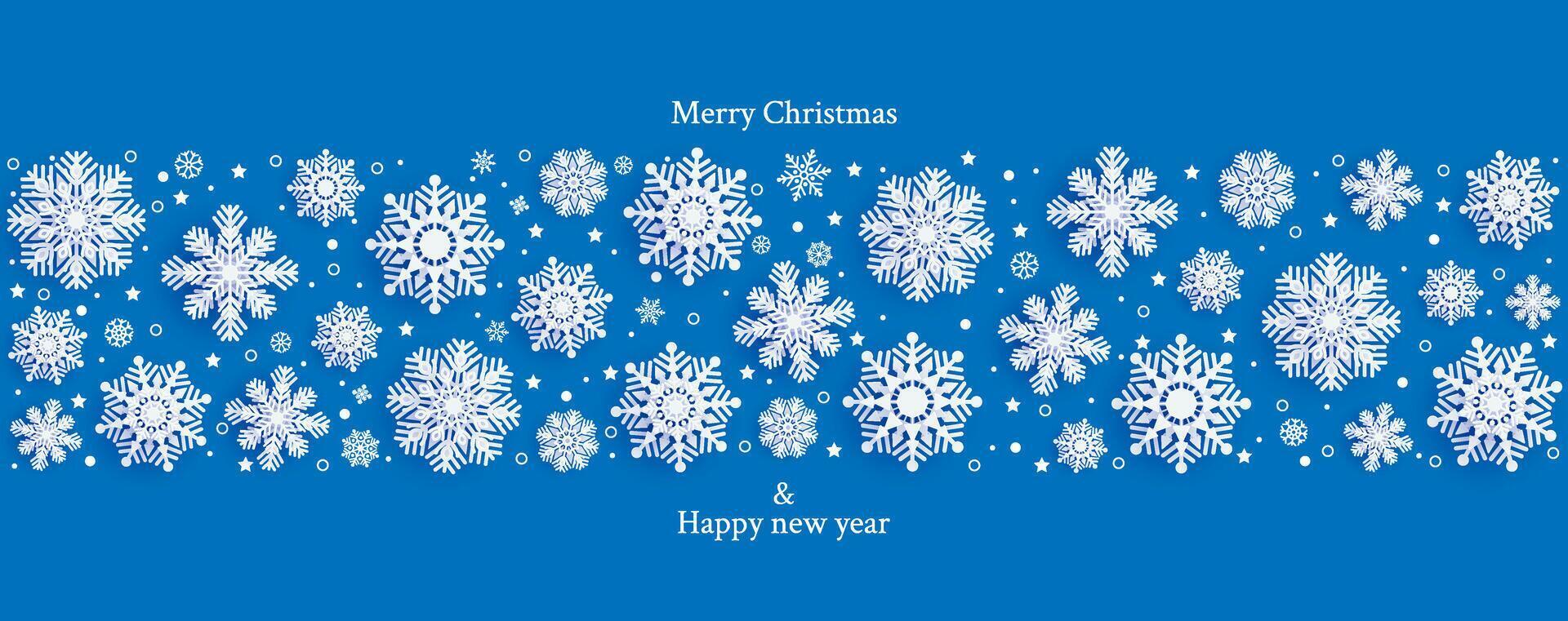 Decorate Merry Christmas and Holiday cards with 3d snowflakes, and background designs. Modern universal artistic template. vector