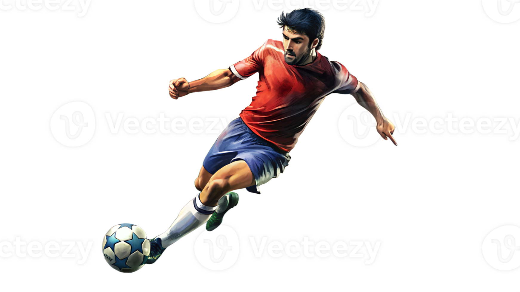 A man player in a game of soccer png