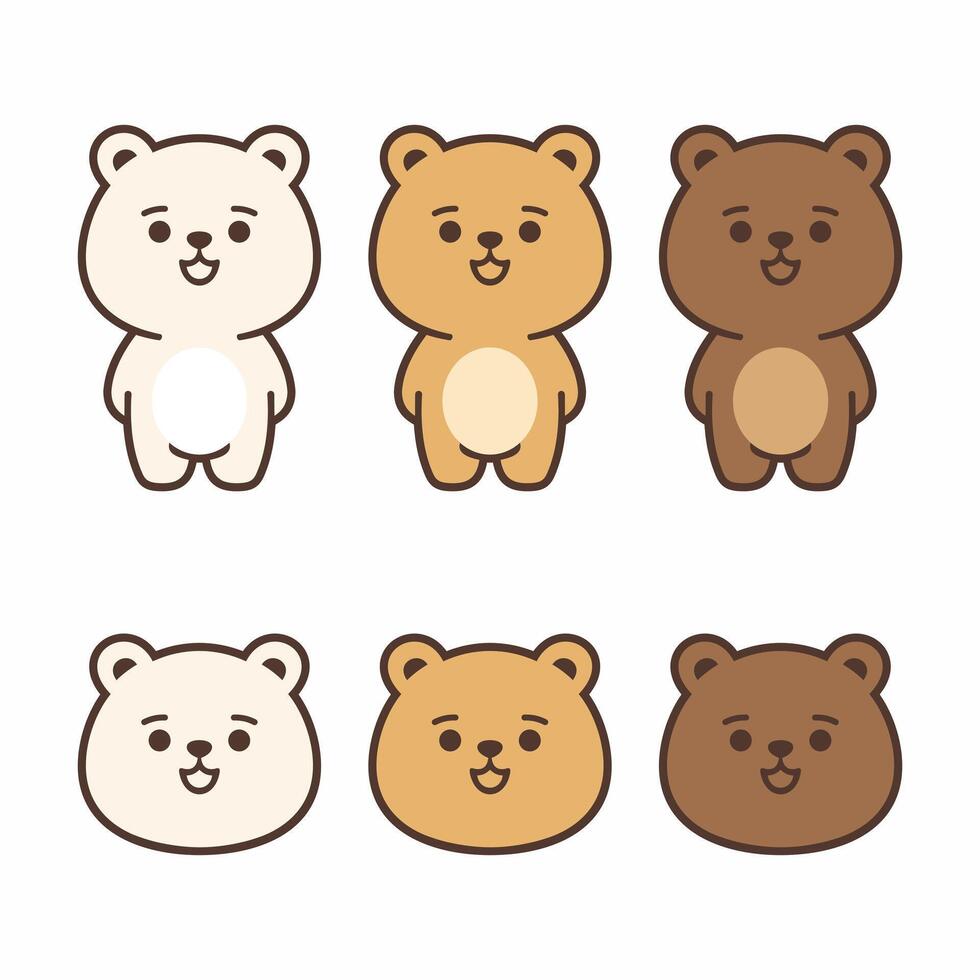 A brown bear with a white belly and a brown bear on the bottom vector