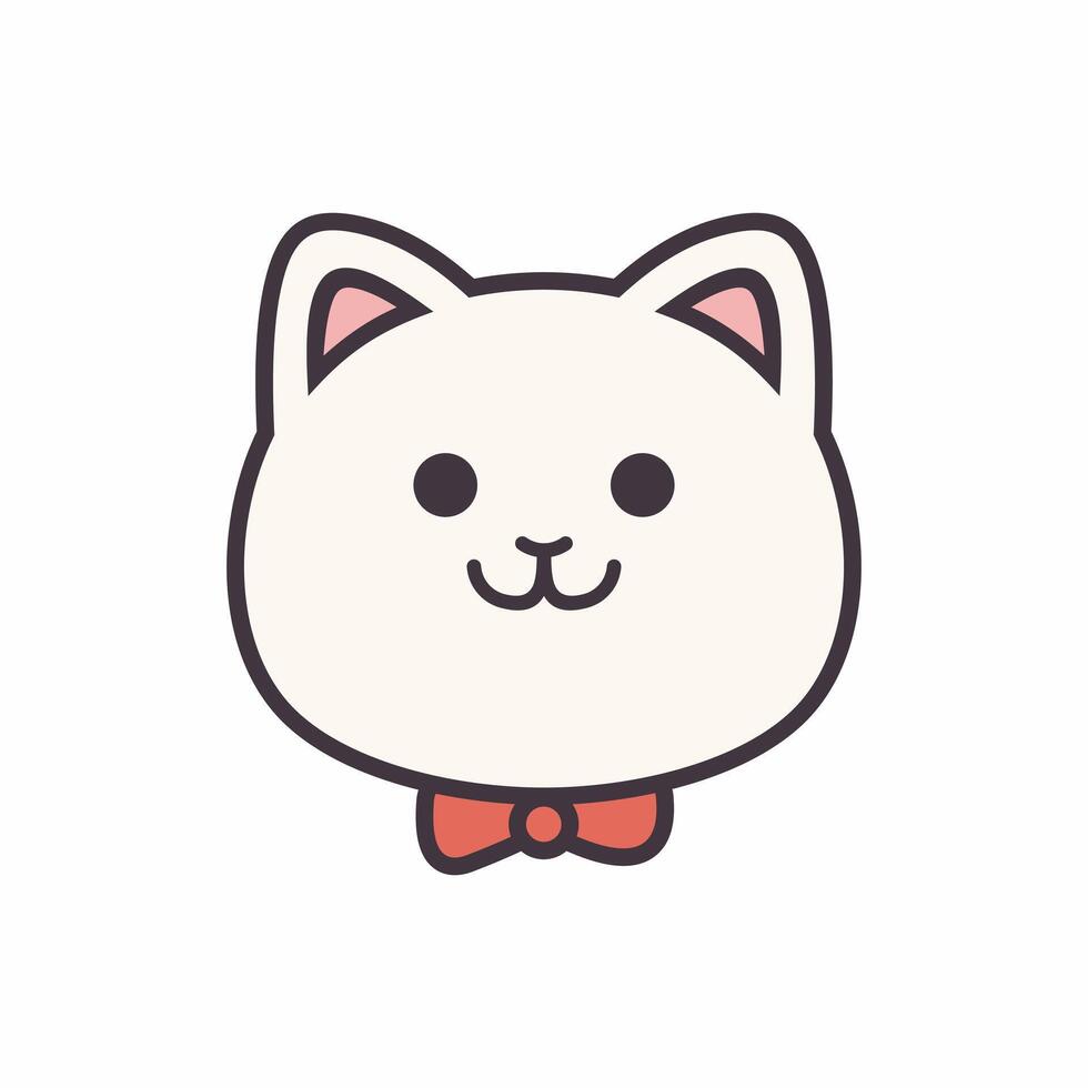 A drawing of a cartoon character with a bow tie vector