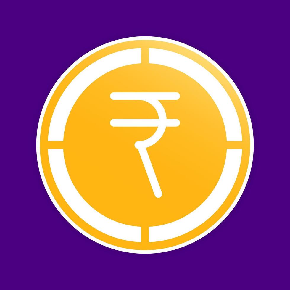 Rupee coins icons. Indian money symbol, Professional currency logo in gradient fill Style. vector