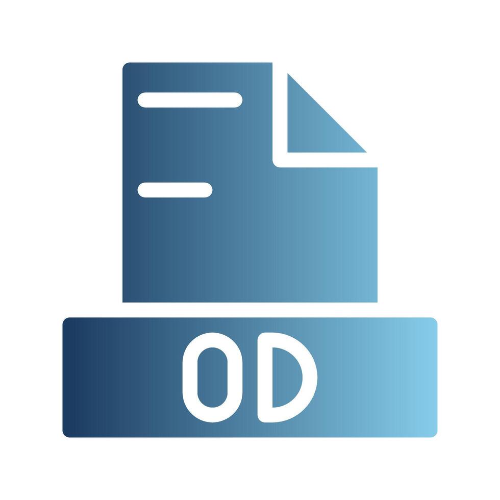 ODT document file text icons, with gradients for a modern digital feel. Can be used for websites, UI and mobile apps. vector