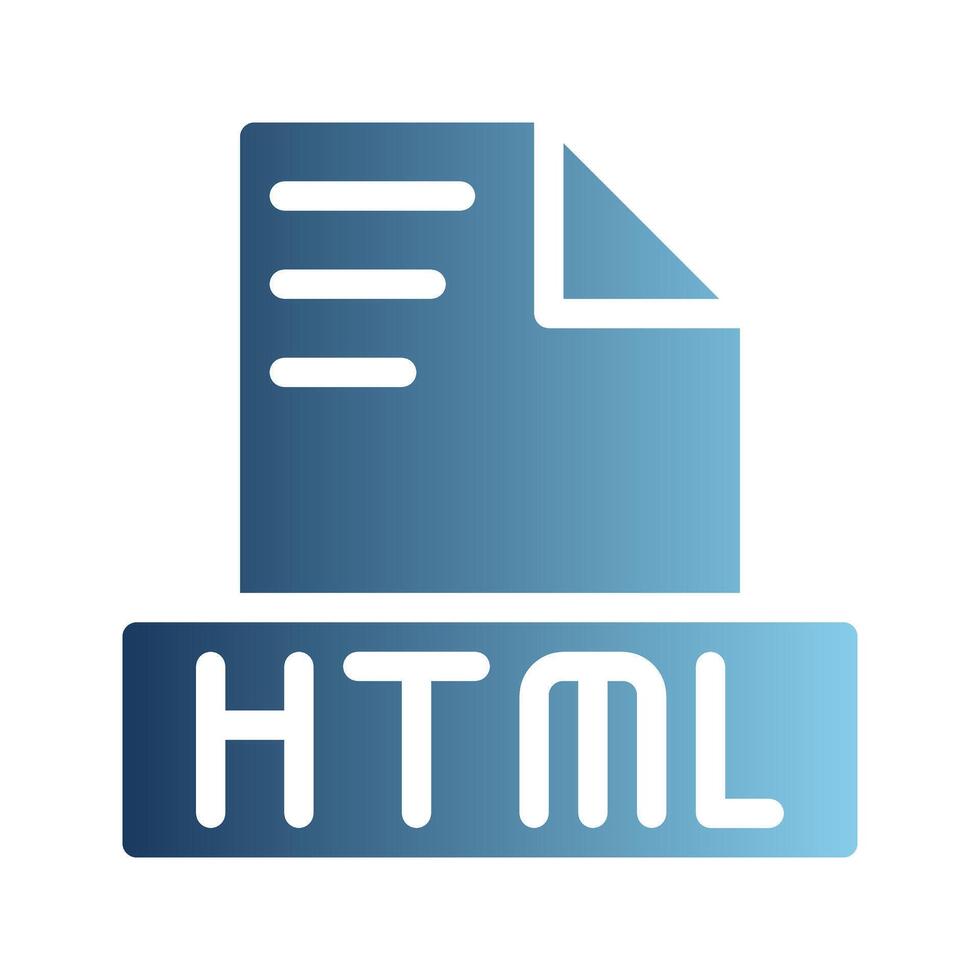 Html document file text icons, with a soft gradient fill for a professional look. Can be used for websites, UI and mobile apps. vector