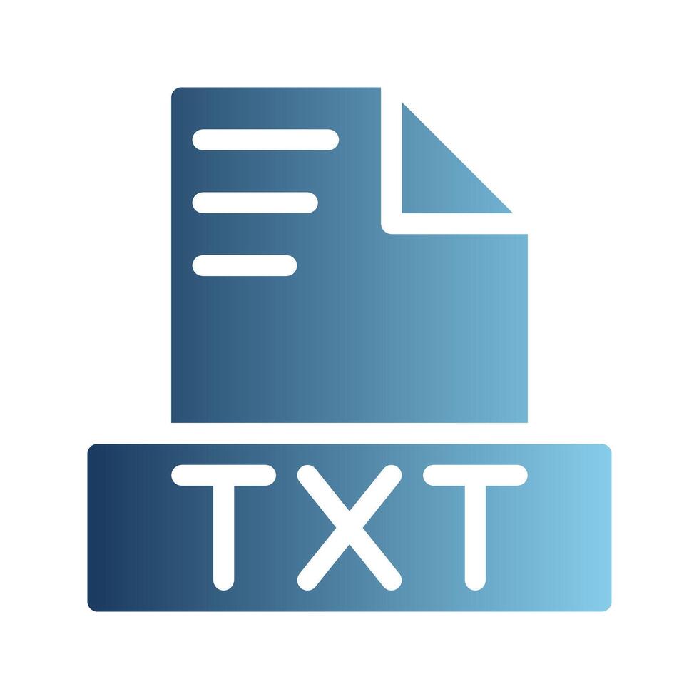 Txt document file text icons, with gradient fill for a modern minimalist look. Can be used for websites, UI and mobile apps. vector