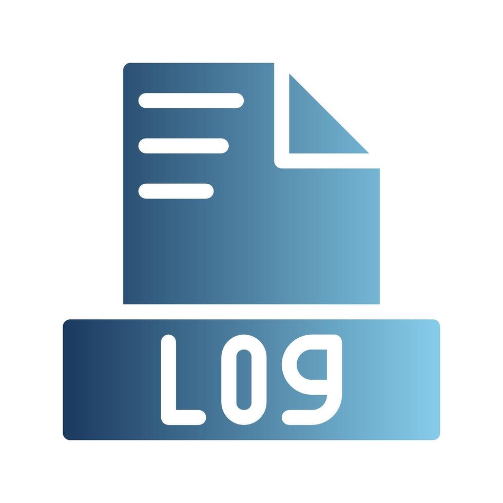 Log document file text icons, with a gradient design, are perfect for modern applications. Can be used for websites, UI and mobile apps. vector