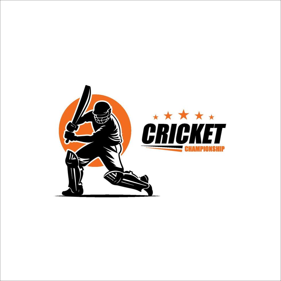Logo for cricket sport team, competition badge and label, illustration vector