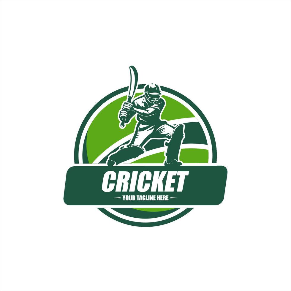 Cricket sport logo design template, cricket team emblem collection, cricket tournament badge logo design illustration vector