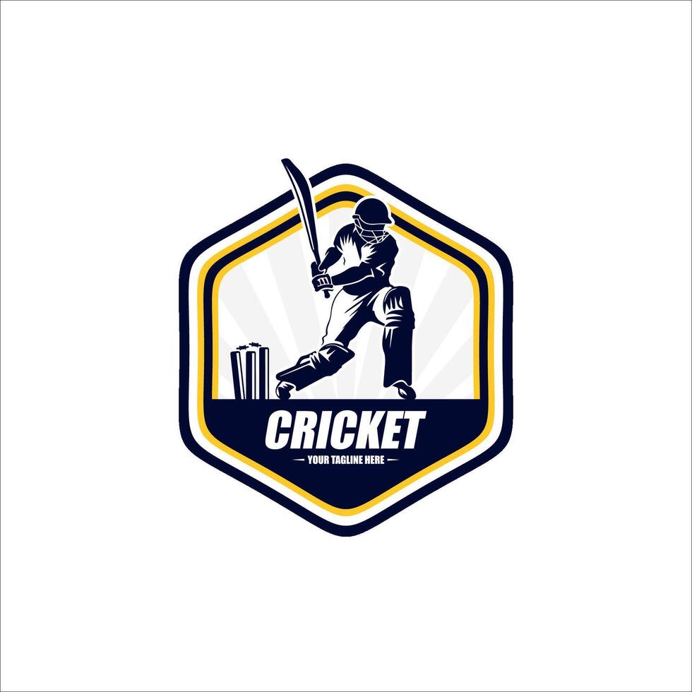 Sports logo around with cricket logo vector