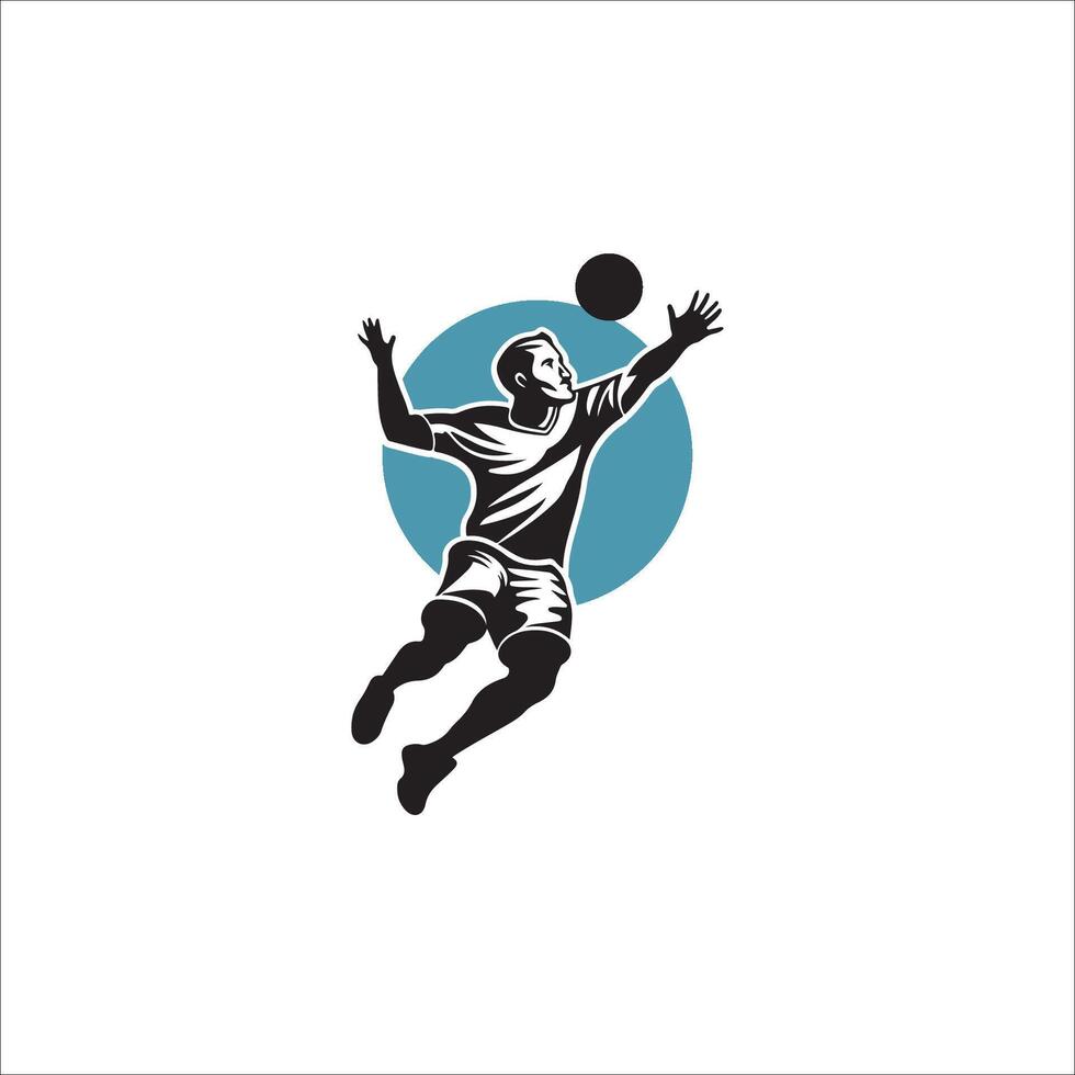 volleyball player illustration for icon,symbol or logo. volleyball player silhouette vector