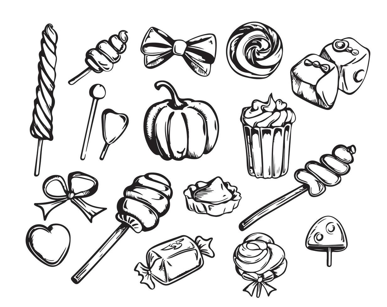Candy set illustration vector