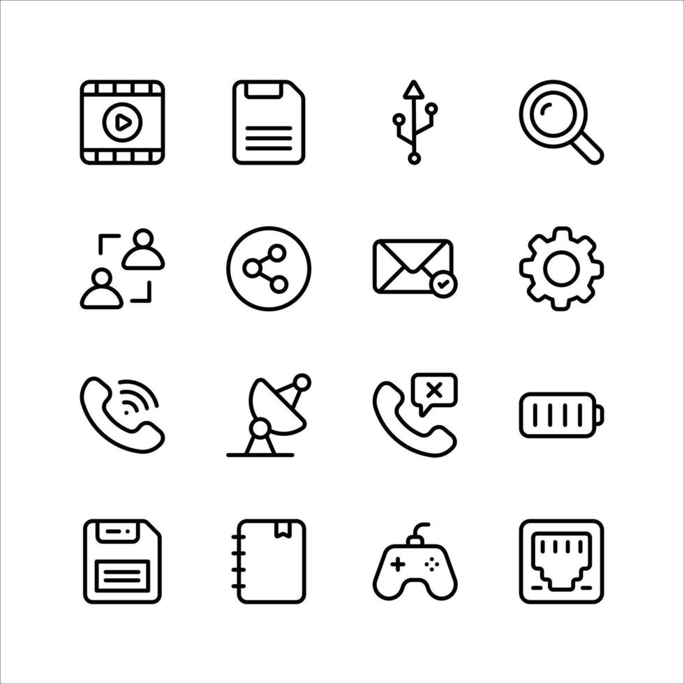 Pack of network and communication icons in editable style vector