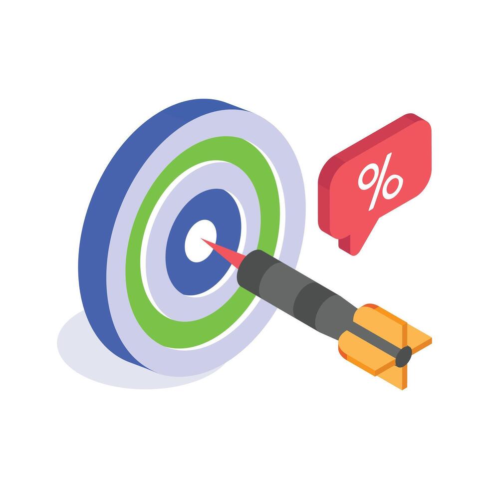 Take a look at this amazing icon of marketing target in modern style vector
