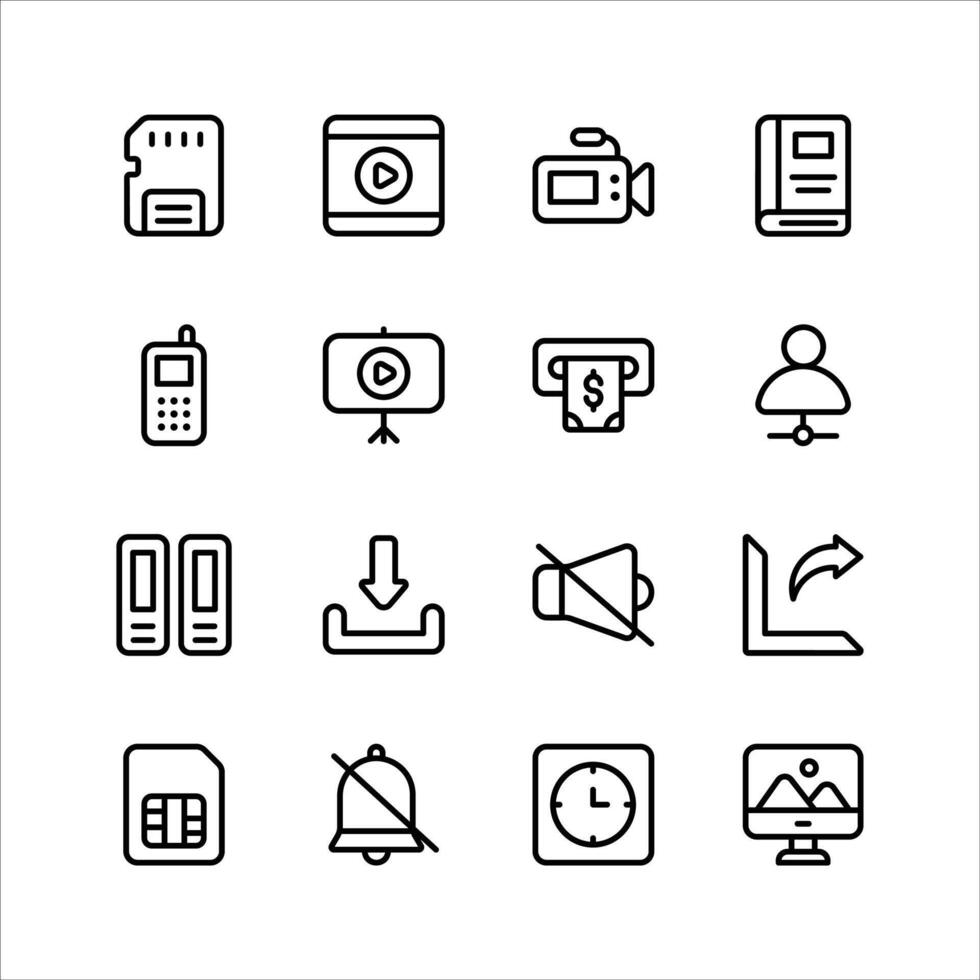 Get this amazing network and communication icons set in modern style vector