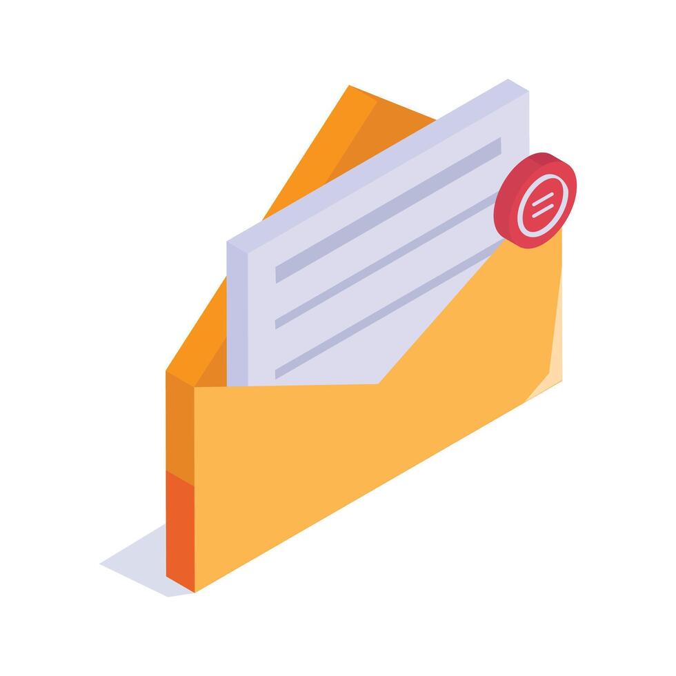 Well designed email isometric , ready for premium use vector