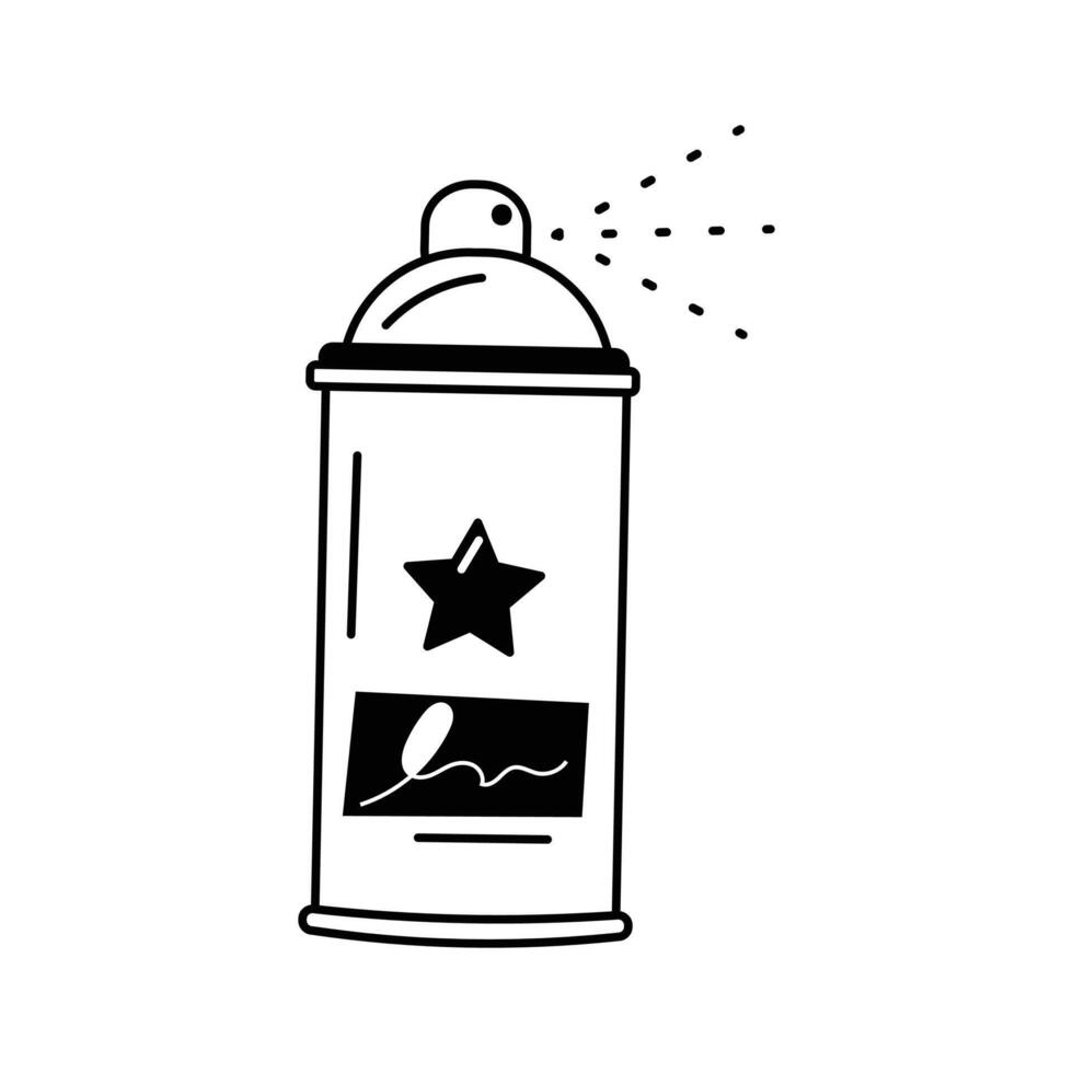 A spray paint can representing street art or graffiti in the gallery vector