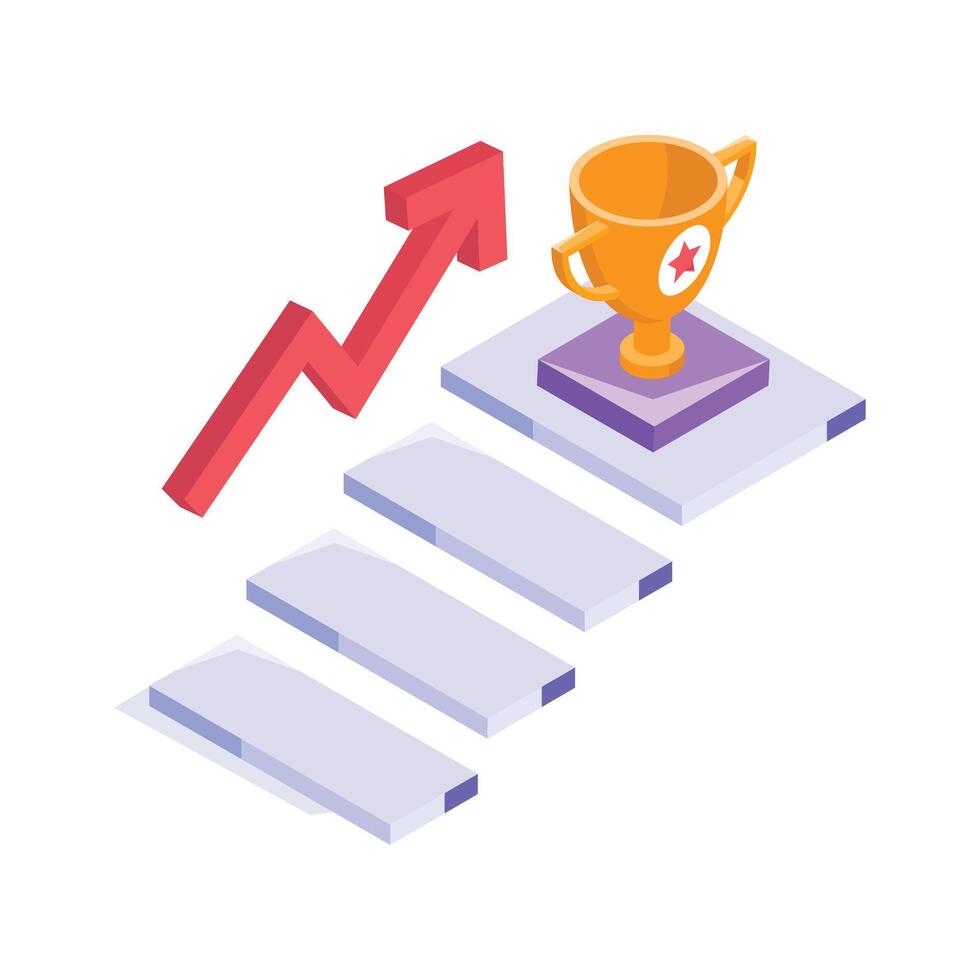 Grab this creative icon of business achievement in modern style vector