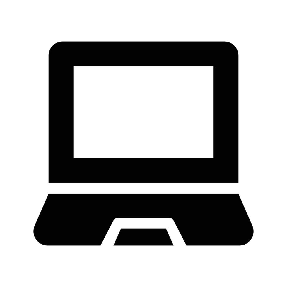 A simple laptop design, computer, online work, technology, vector