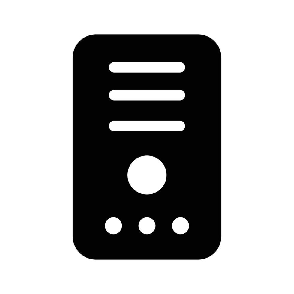 Central processing unit design, ready to use icon vector