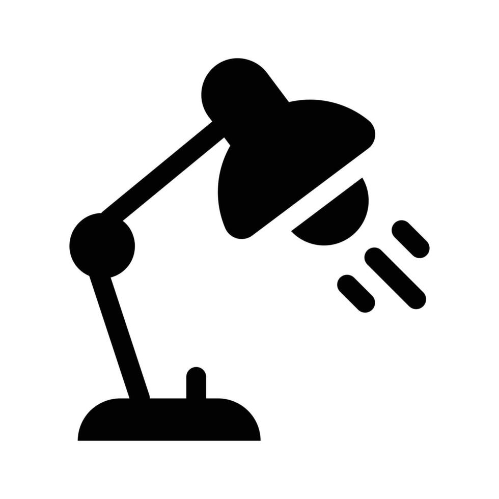 Desk lamp symbol for lighting or workspace setup vector