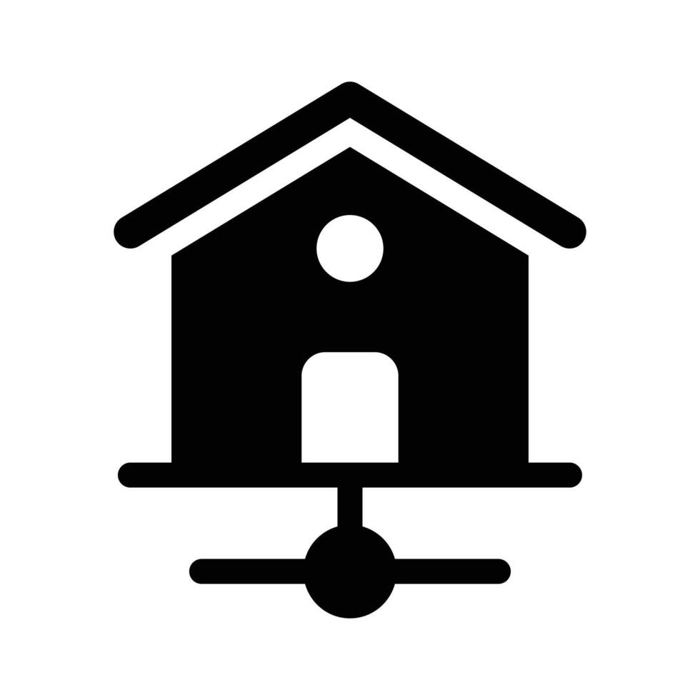A home connected to smart devices for automation and control vector