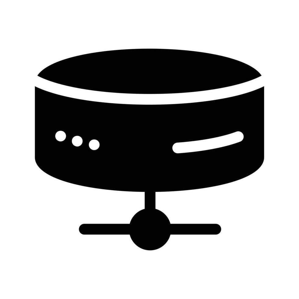 A simple database icon representing data storage or management vector