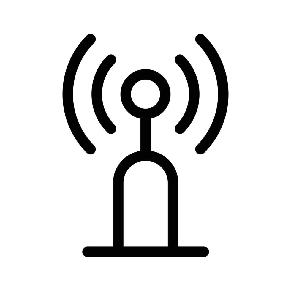 A broadband network antenna icon design, premium vector