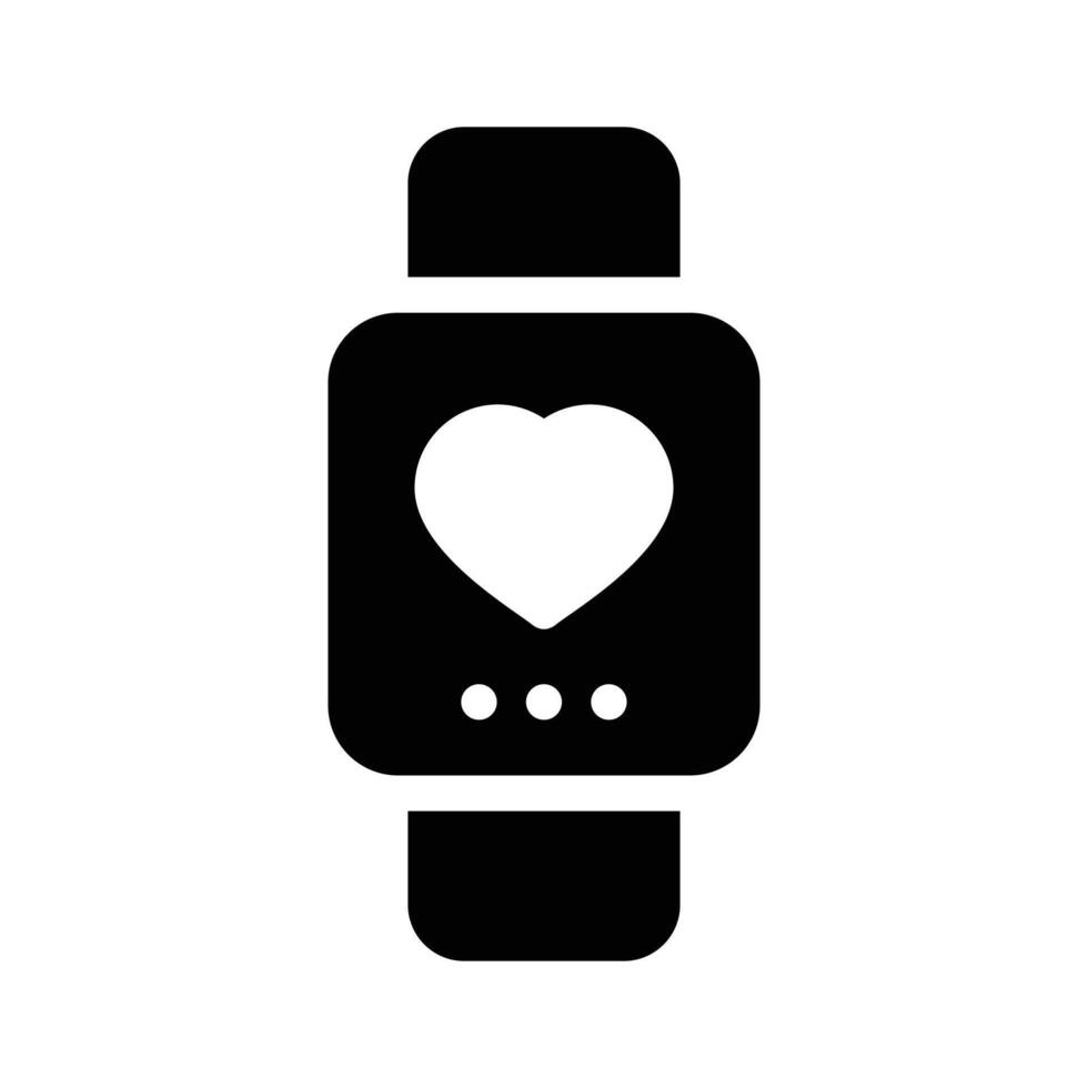 Smartwatch symbol representing wearable technology for health tracking and notifications vector