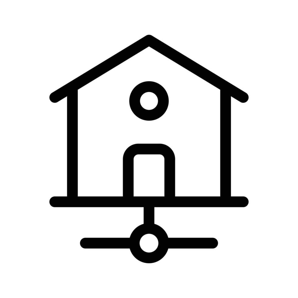 A home connected to smart devices for automation and control vector