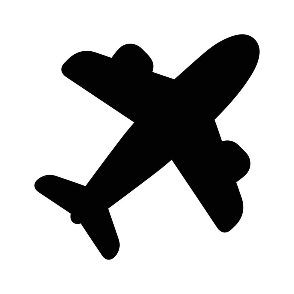A flying airplane representing travel, aviation, or air transportation vector
