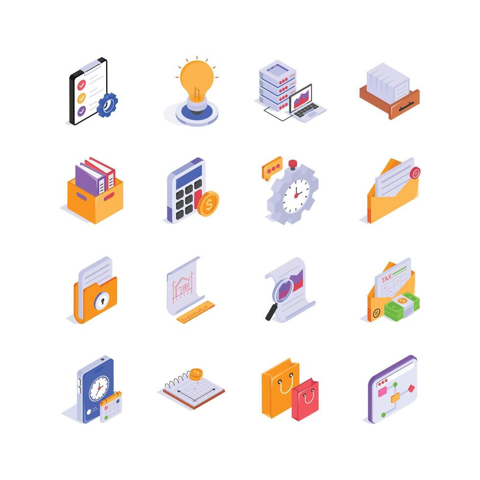 Take a look at this amazing icons set of project management vector