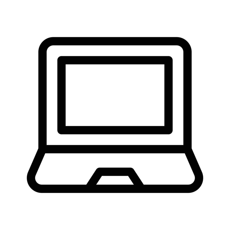 A simple laptop design, computer, online work, technology, vector