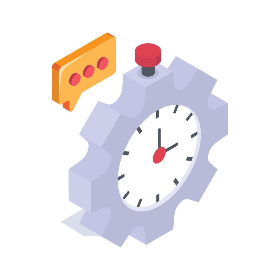 Take a look at this amazing isometric icon of time management vector