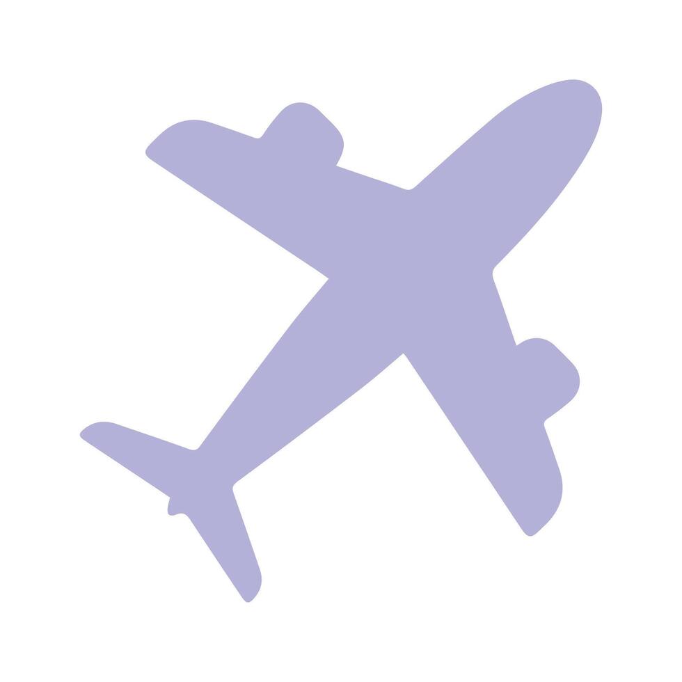 A flying airplane representing travel, aviation, or air transportation vector