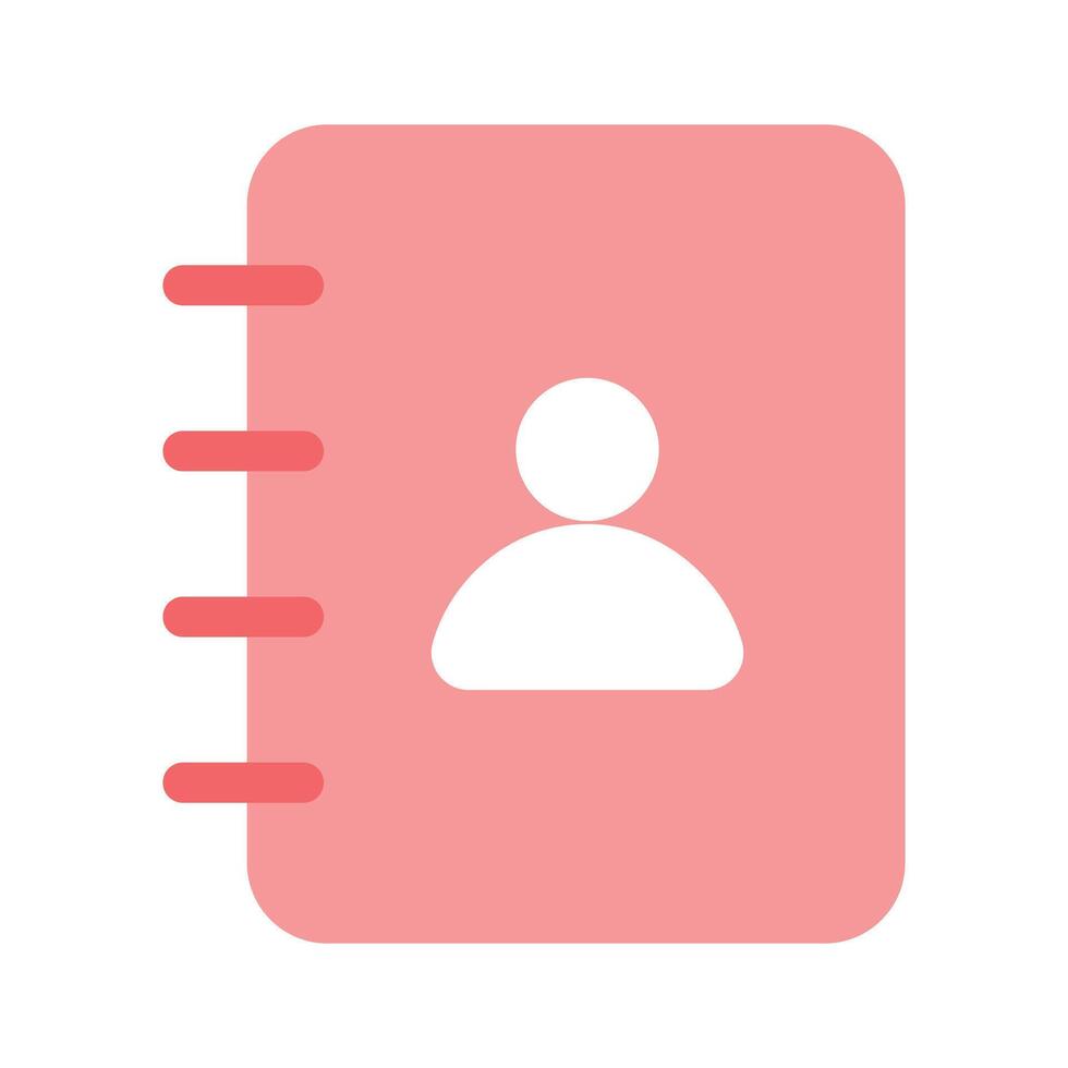 A notebook symbolizing contacts, information, or records vector