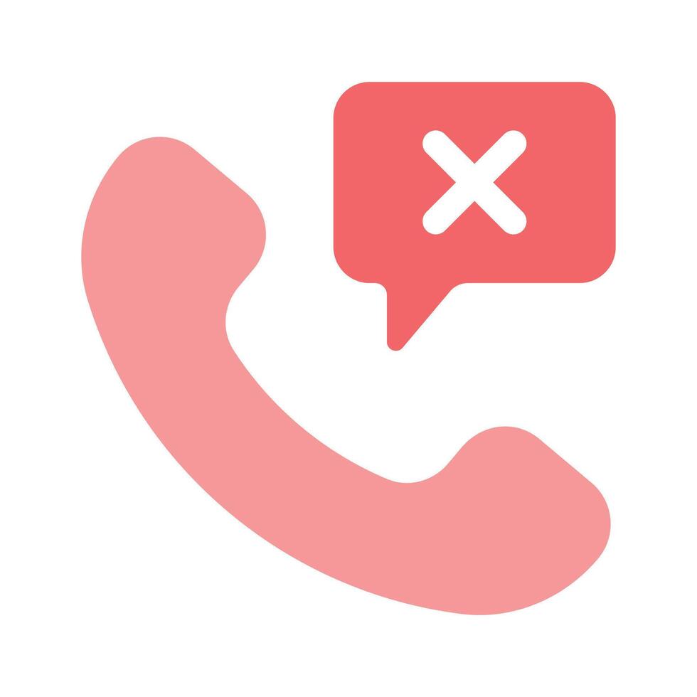Call disconnected design in modern style vector