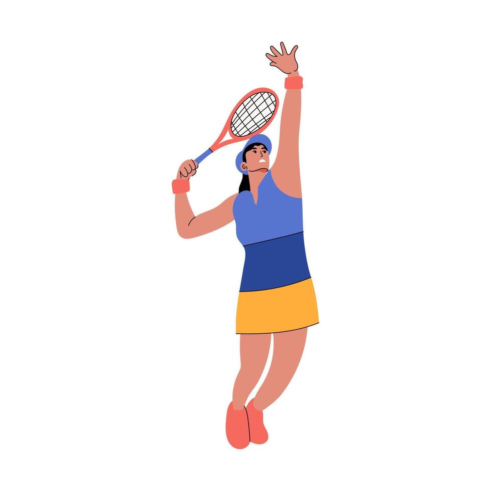 illustration of tennis player vector